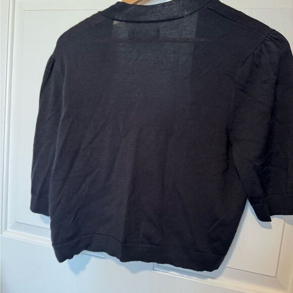 Ralph Lauren Black Cardigan Sweater with Open Front - Picture 4 of 5